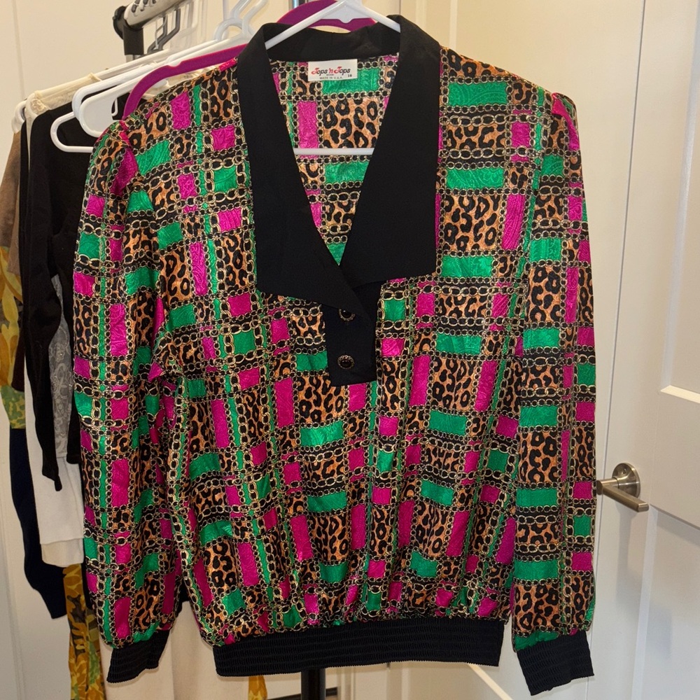 Miami Vibrant Chain and Animal Print Top